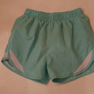 Hind Athletic Shorts Blue Green 10 12 Medium Elastic Waist
